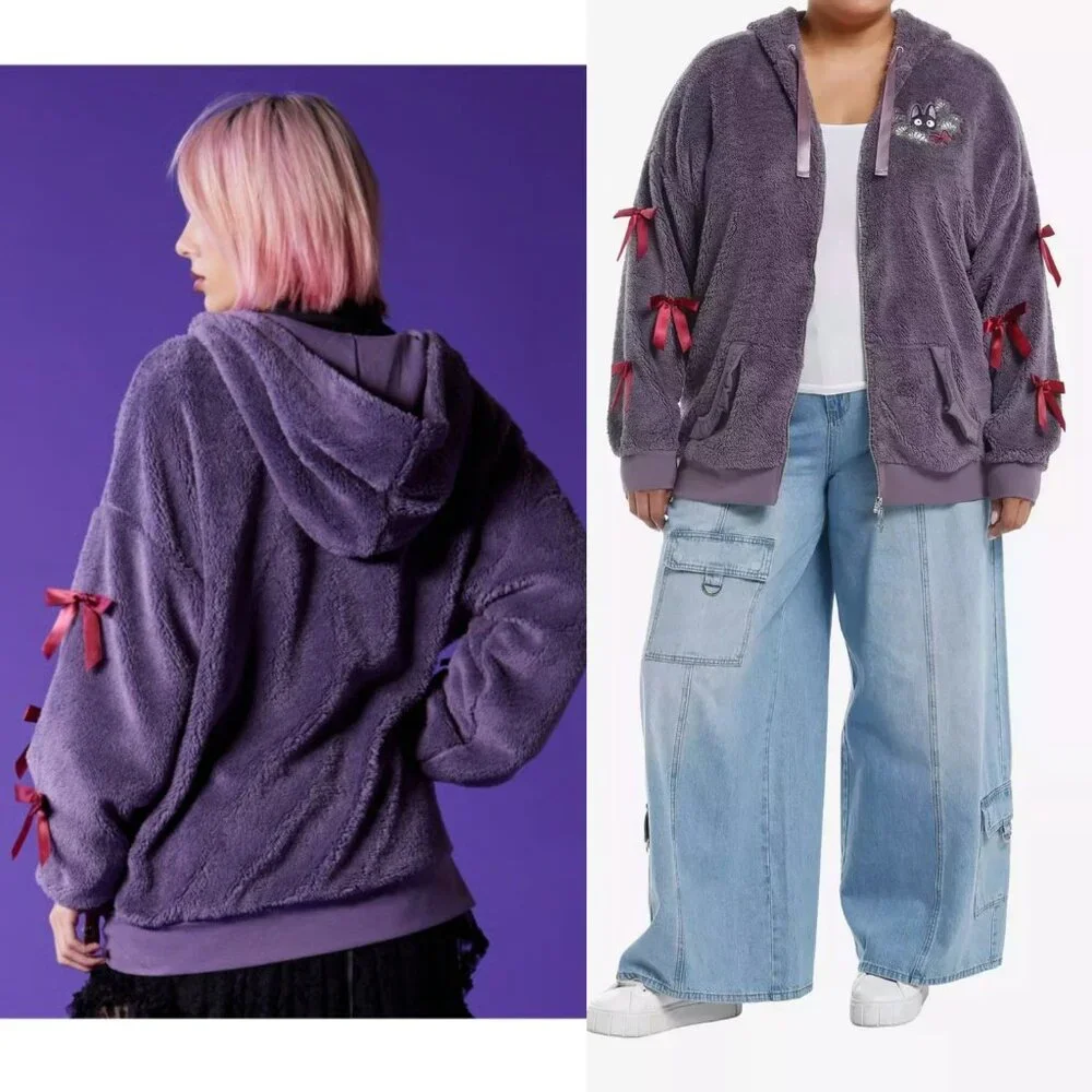 Her Universe Studio Ghibli Hoodie Kiki's Delivery Service Jiji Bow Oversized M